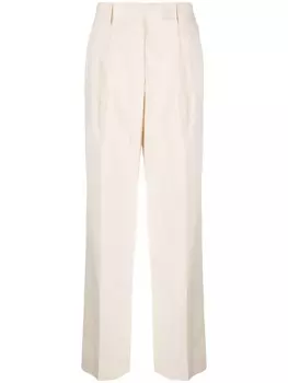 Prada брюки со складками, нейтральный цвет