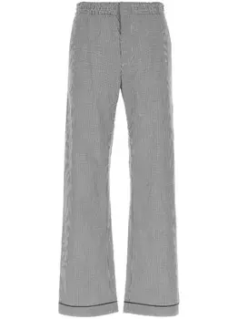 Prada брюки в клетку гингем, черный