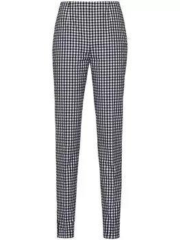 Prada брюки в клетку гингем, черный