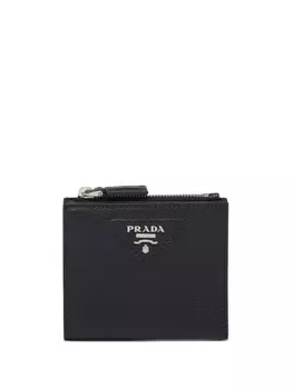 Prada бумажник с логотипом, черный