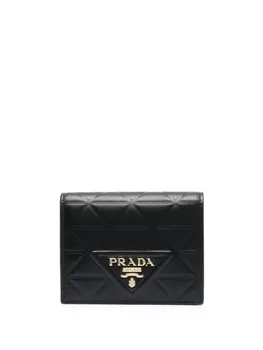 Prada бумажник с логотипом, черный