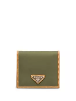 Prada бумажник с логотипом, зеленый