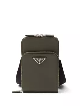 Prada чехол для смартфона из сафьяновой кожи, зеленый
