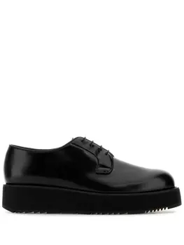Prada дерби из матовой кожи, черный