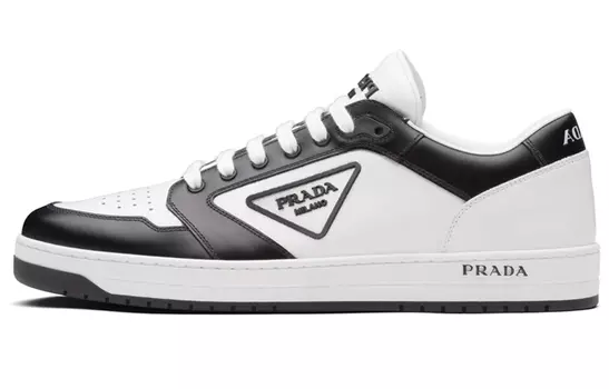 Prada District Кожа Белый Черный Белый