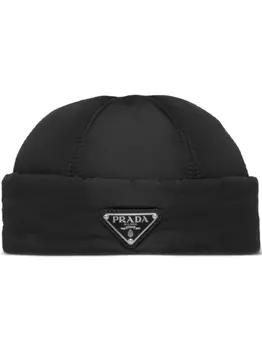 Prada дутая шапка бини Re-Nylon, черный