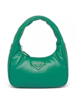 Prada дутая сумка на плечо Soft, зеленый