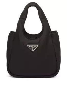 Prada дутая сумка-тоут размера мини, черный