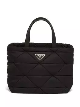 Дутая сумка-тоут Prada Re-Nylon, черный