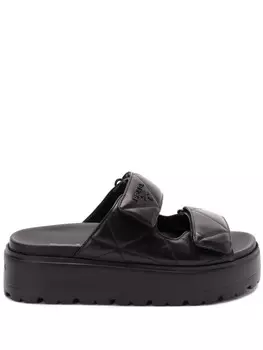 Prada дутые мюли, черный