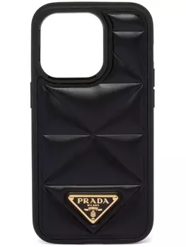 Prada дутый чехол для iPhone 14 Pro, черный