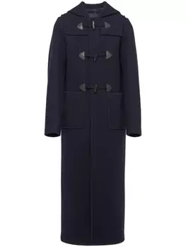 Prada двубортное шерстяное пальто, черный