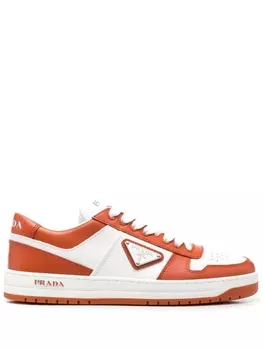 Prada двухцветные кроссовки Downtown, белый