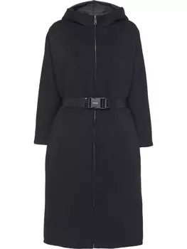 Prada двустороннее однобортное пальто, черный
