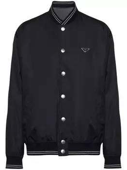 Prada двусторонняя куртка-бомбер, серый