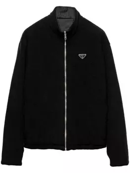 Prada двусторонняя куртка из кашемира и флиса ReNylon, черный
