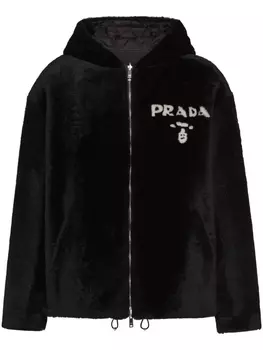 Prada двусторонняя куртка из овчины, черный
