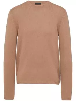 Prada джемпер из кашемира с длинными рукавами, коричневый