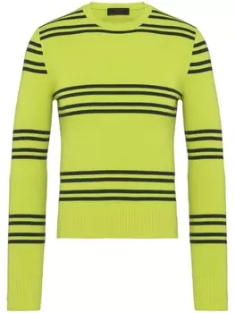 Prada джемпер в полоску, зеленый