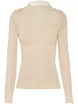 Prada джемпер в рубчик, нейтральный цвет