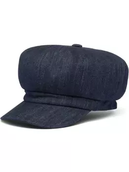 Prada джинсовая кепка с логотипом, синий