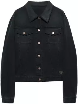 Prada джинсовая куртка-блузон, черный