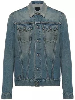 Prada джинсовая куртка с эффектом потертости, синий