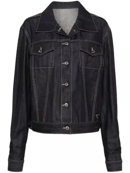 Prada джинсовая куртка с логотипом, синий