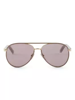 Prada Eyewear aviator-frame солнцезащитные очки, золотой