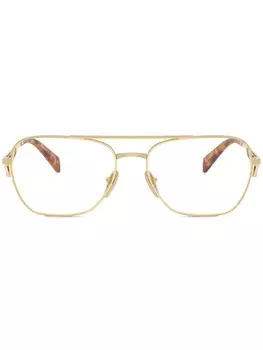 Prada Eyewear очки с логотипом, золотой
