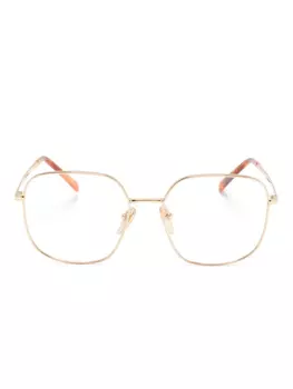 Prada Eyewear очки VPR A59 в шестиугольной оправе, золотой