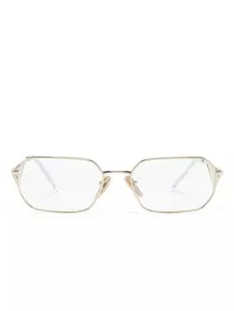 Prada Eyewear очки в геометричной оправе, золотой