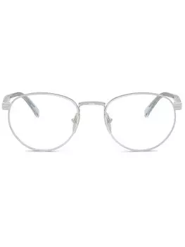 Prada Eyewear очки в круглой оправе, серебряный