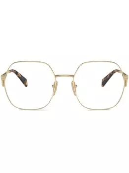 Prada Eyewear очки в круглой оправе, золотистый