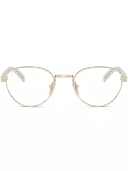Prada Eyewear очки в круглой оправе, золотой