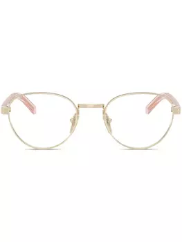 Prada Eyewear очки в круглой оправе, золотой