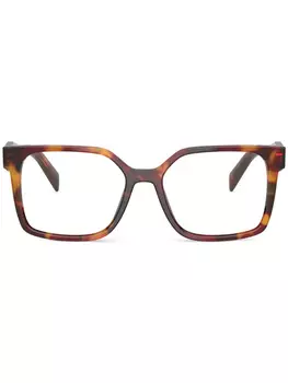Prada Eyewear очки в квадратной оправе, коричневый