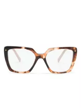 Prada Eyewear очки в квадратной оправе, розовый