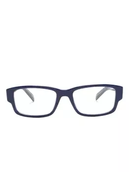 Prada Eyewear очки в квадратной оправе с логотипом, синий