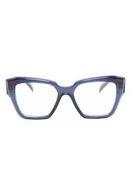 Prada Eyewear очки в квадратной оправе с логотипом, синий