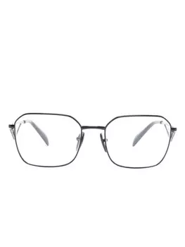 Prada Eyewear очки в квадратной оправе с логотипом, черный