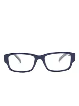 Prada Eyewear очки в квадратной оправе с логотипом, синий