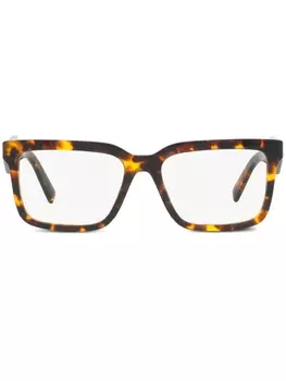 Prada Eyewear очки в оправе черепаховой расцветки, коричневый