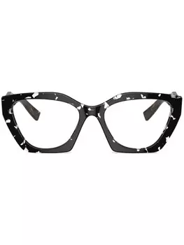 Prada Eyewear очки в оправе черепаховой расцветки, черный