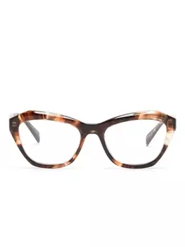 Prada Eyewear очки в оправе 'кошачий глаз', коричневый
