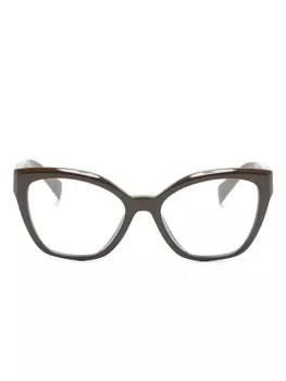 Prada Eyewear очки в оправе 'кошачий глаз', коричневый