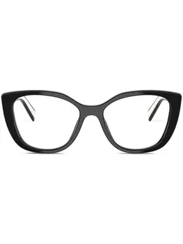 Prada Eyewear очки в оправе 'кошачий глаз', черный