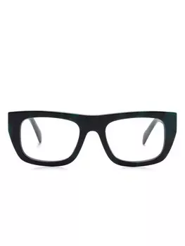 Prada Eyewear очки в прямоугольной оправе, зеленый