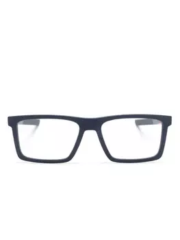 Prada Eyewear очки в прямоугольной оправе с логотипом, синий