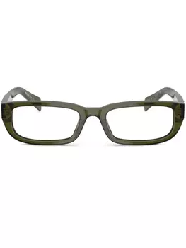 Prada Eyewear очки в прямоугольной оправе, зеленый
